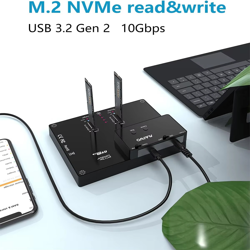 محطة إرساء MAIWO 2 Bay M2 NVMe - مراجعة 8Tb M2 Nvme Ssd وسعره